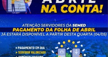 Pagamento da Folha de Abril